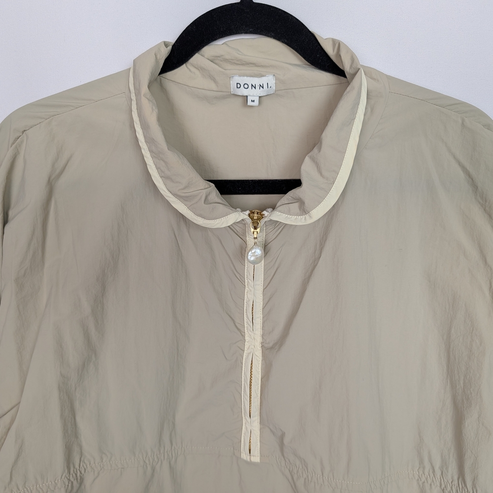 DONNI. Cream Zip-Up Bomber - Picture 3 of 12